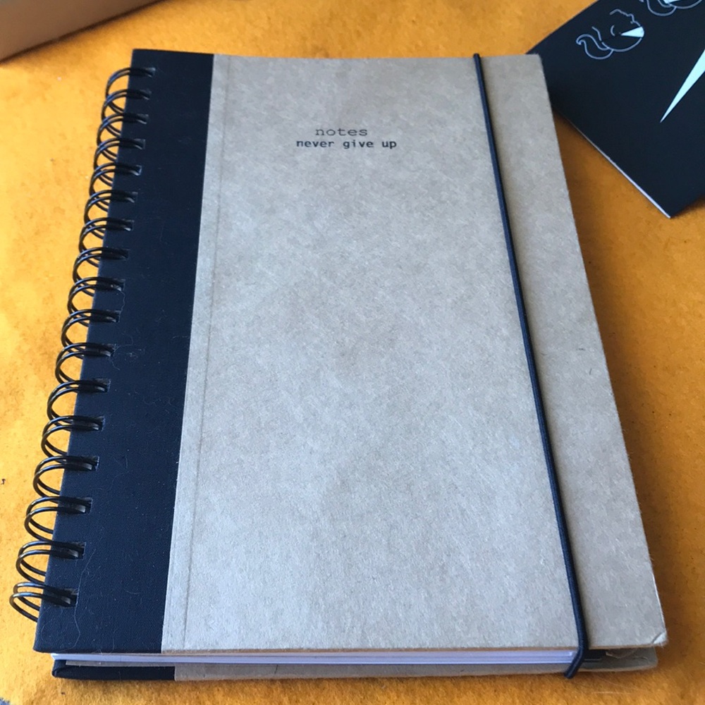 Never Give Up Personalized Recycled Paper Notebook